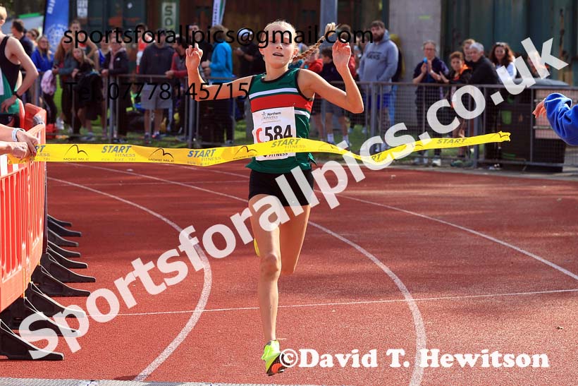 Girls Under-15s, 2024 Northern Mens 6 and Womens 4 and Youngsters Relays, Stanley Park, Blackpool.  Photo: David T. Hewitson/Sports for All Pics